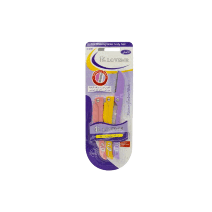 طقم شفرات حلاقة 3 قطع متعددة الألوان 10 سم